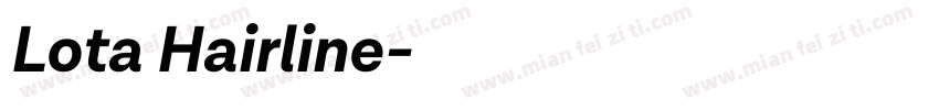 Lota Hairline字体转换